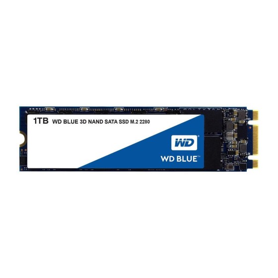 WD Blue 3D NAND M.2 2280 1TB SATA 6Gb/s Internal Solid State Drive WD Blue 3D NAND M.2 2280 1TB SATA 6Gb/s Internal Solid State Drive