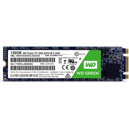WD Green M.2 2280 120GB SATA 6Gb/s Internal Solid State Drive WD Green M.2 2280 120GB SATA 6Gb/s Internal Solid State Drive