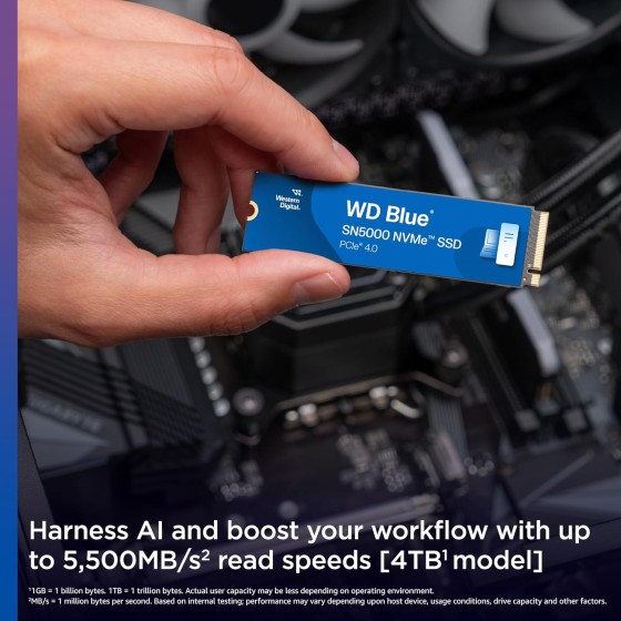 Western Digital Blue SN5000 NVMe 4TB M.2 Gen4 SSD