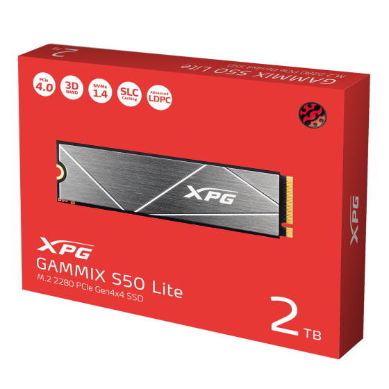 XPG GAMMIX S50 Lite 2TB PCIe Gen4 M.2 Solid State Drive