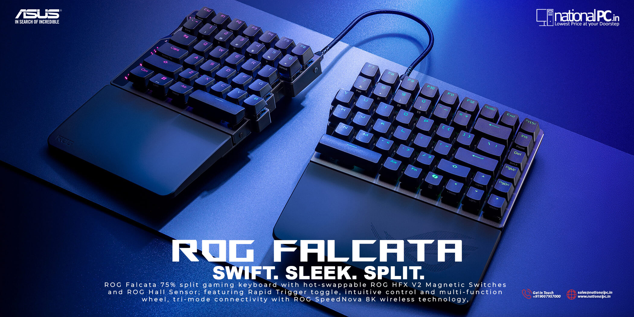 ASUS ROG Falcata Review: Split 75% Hall-Effect 8K Keyboard