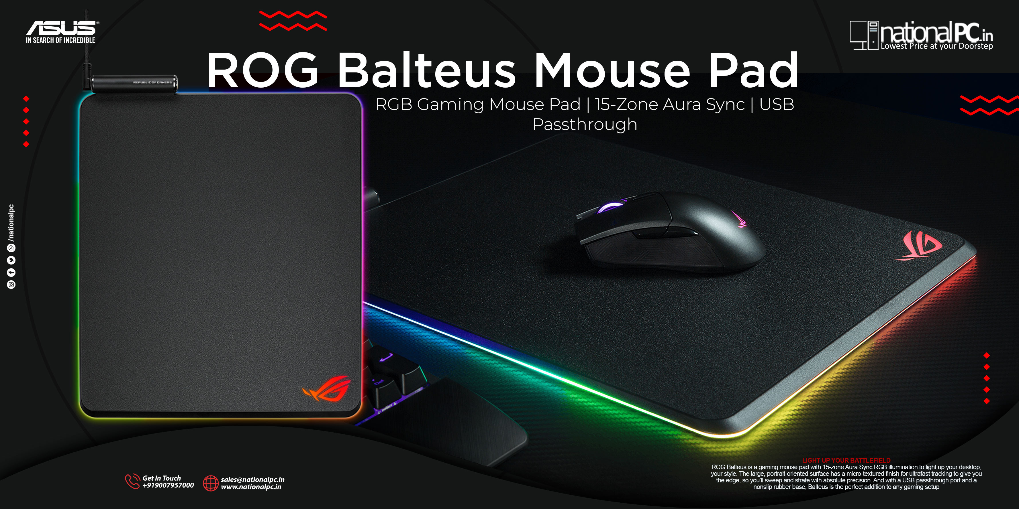 ASUS ROG Balteus Review (and Balteus Qi): RGB Desk Bling Meets a Control-Focused Hard Pad