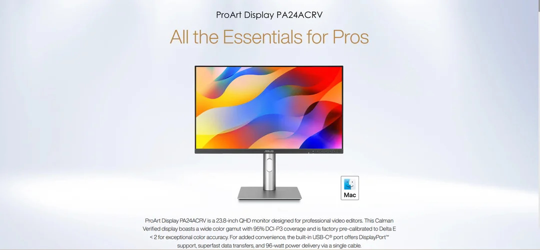 ASUS ProArt Display PA24ACRV Review: Compact Precision for Creators