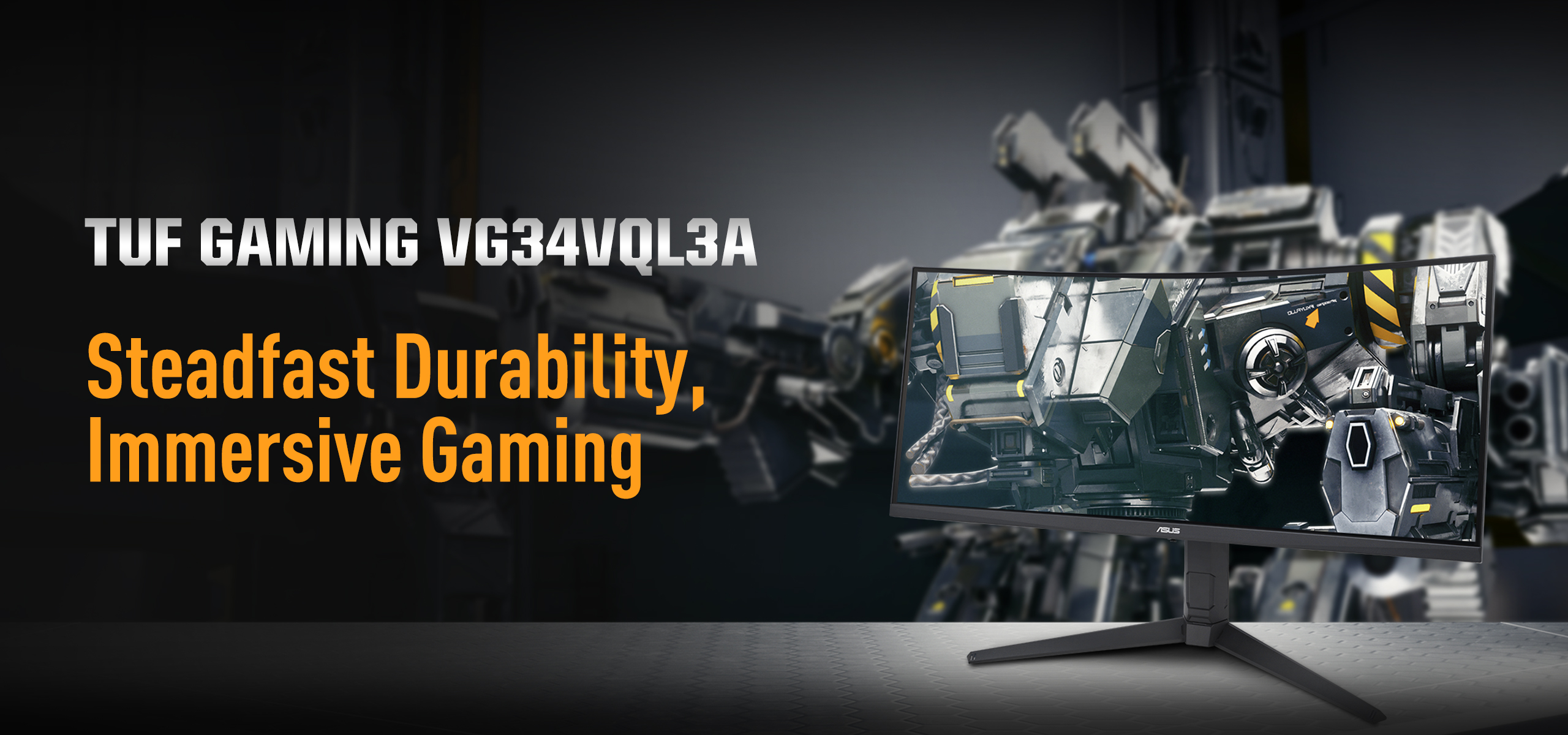 ASUS TUF Gaming VG34VQL3A 34-inch Curved Ultrawide Gaming Monitor with 180Hz Speed and Deep VA Contrast