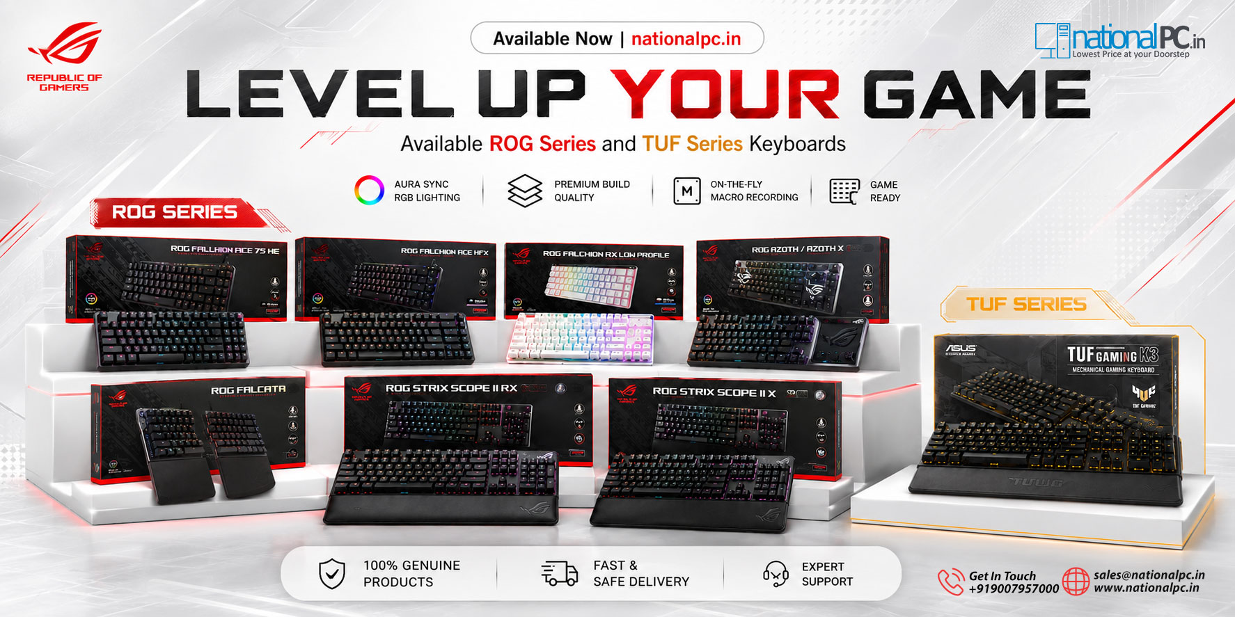 Level Up Your Game with ASUS ROG & TUF Gaming Keyboards!