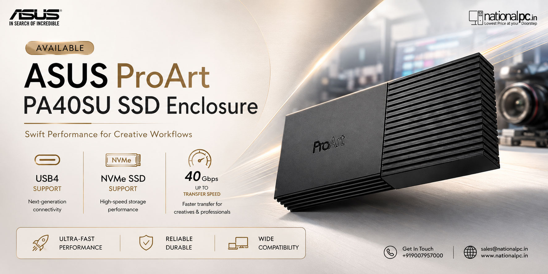 ProArt PA40SU SSD Enclosure