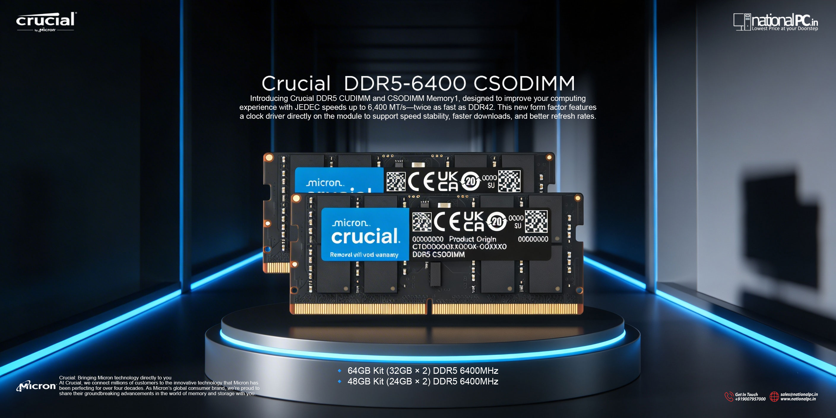 Crucial 32GB DDR5 6400 CSODIMM