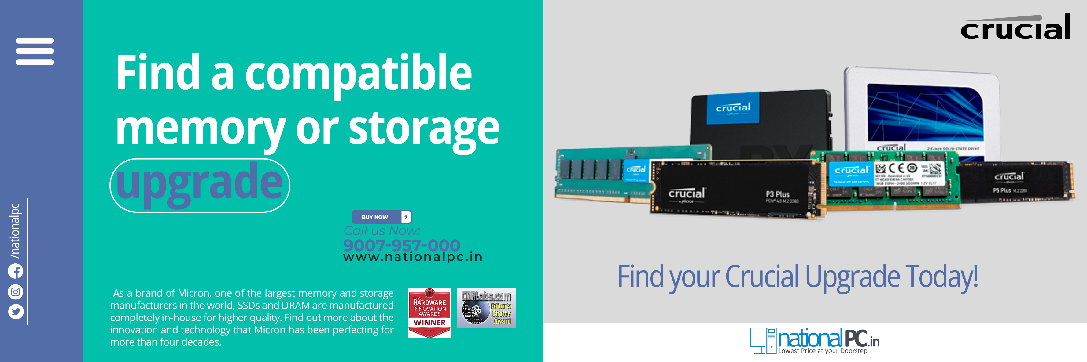 Crucial Storage and RAM