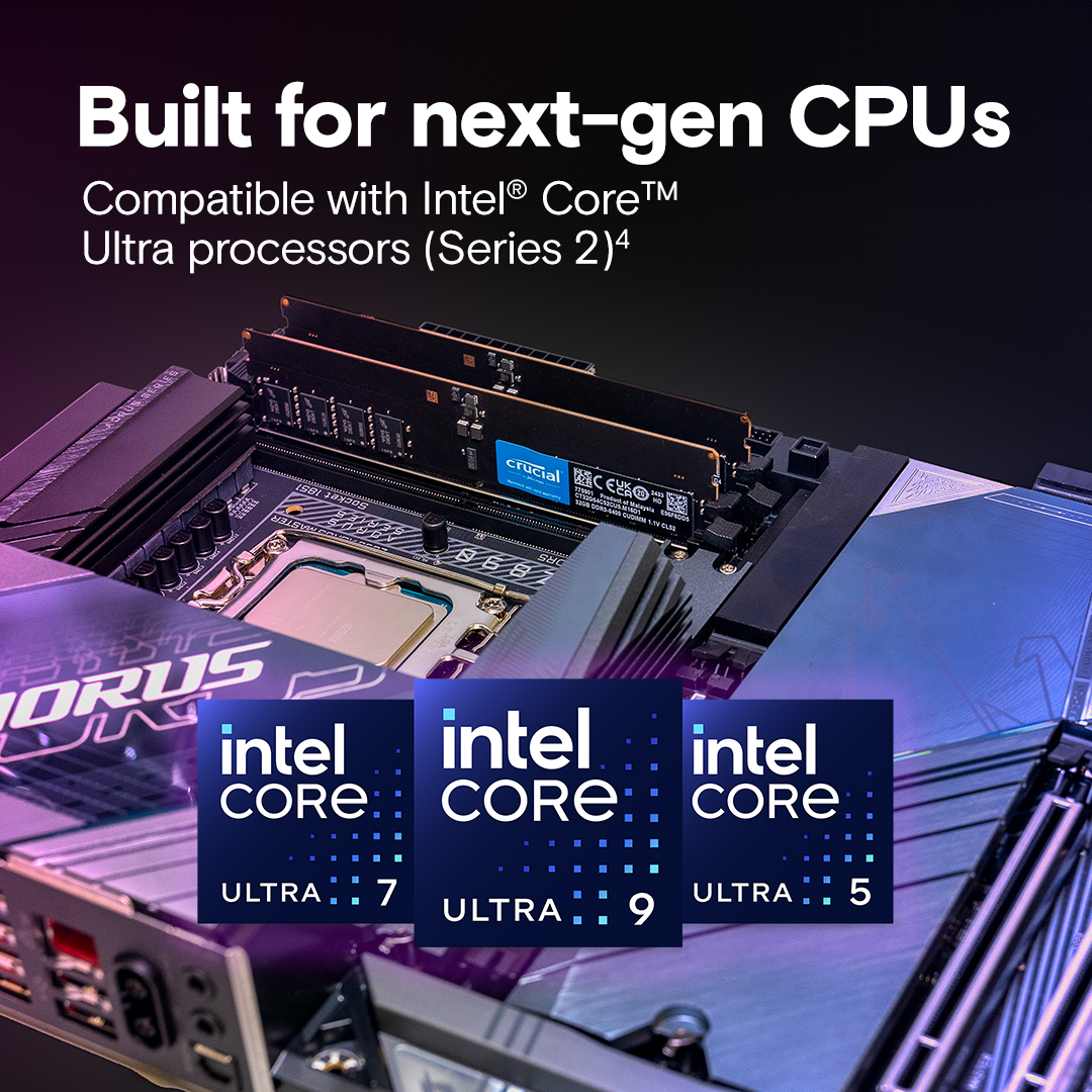 Crucial 32GB DDR5-6400 CUDIMM Desktop Memory - image 2