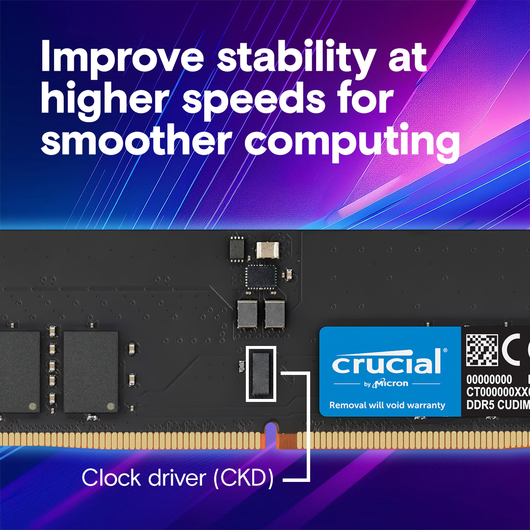 Crucial 32GB DDR5-6400 CUDIMM Desktop Memory - image 3