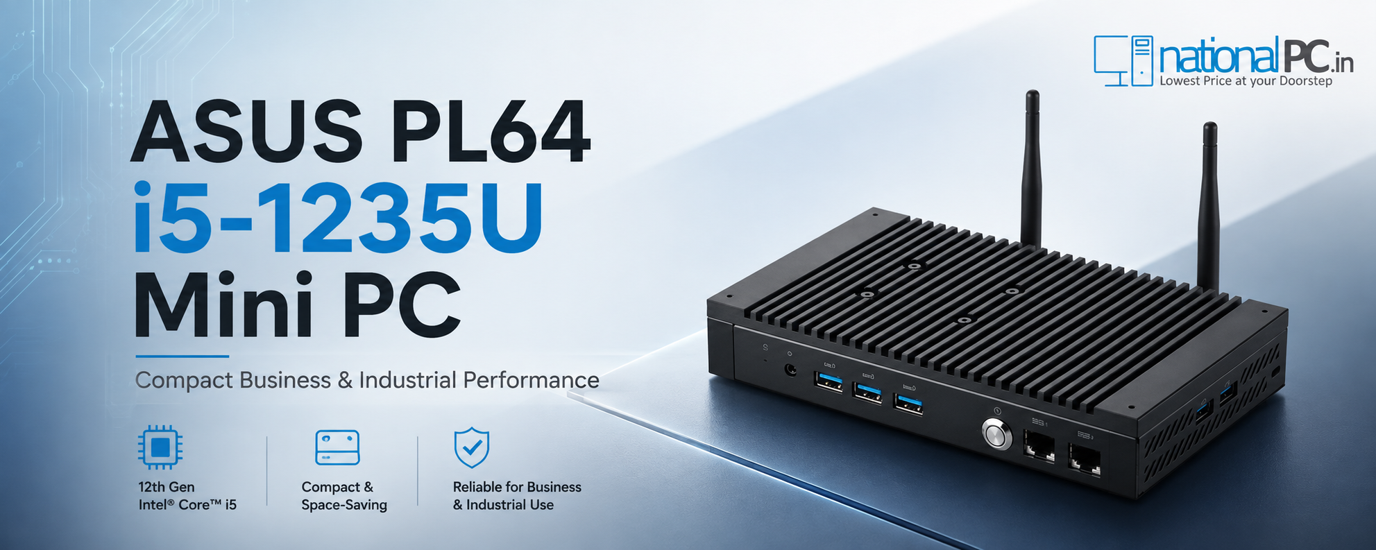 ASUS PL64 i5-1235U Barebone Mini PC Review: Compact Fanless PC for Business
