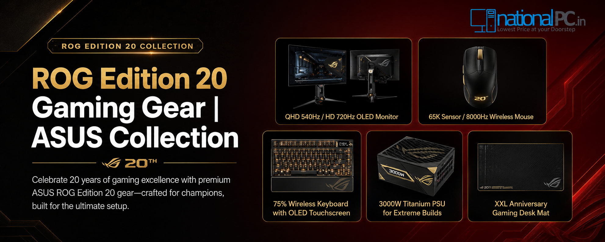 ASUS ROG Edition 20 Collection: Premium Gaming Gear for the Ultimate Setup