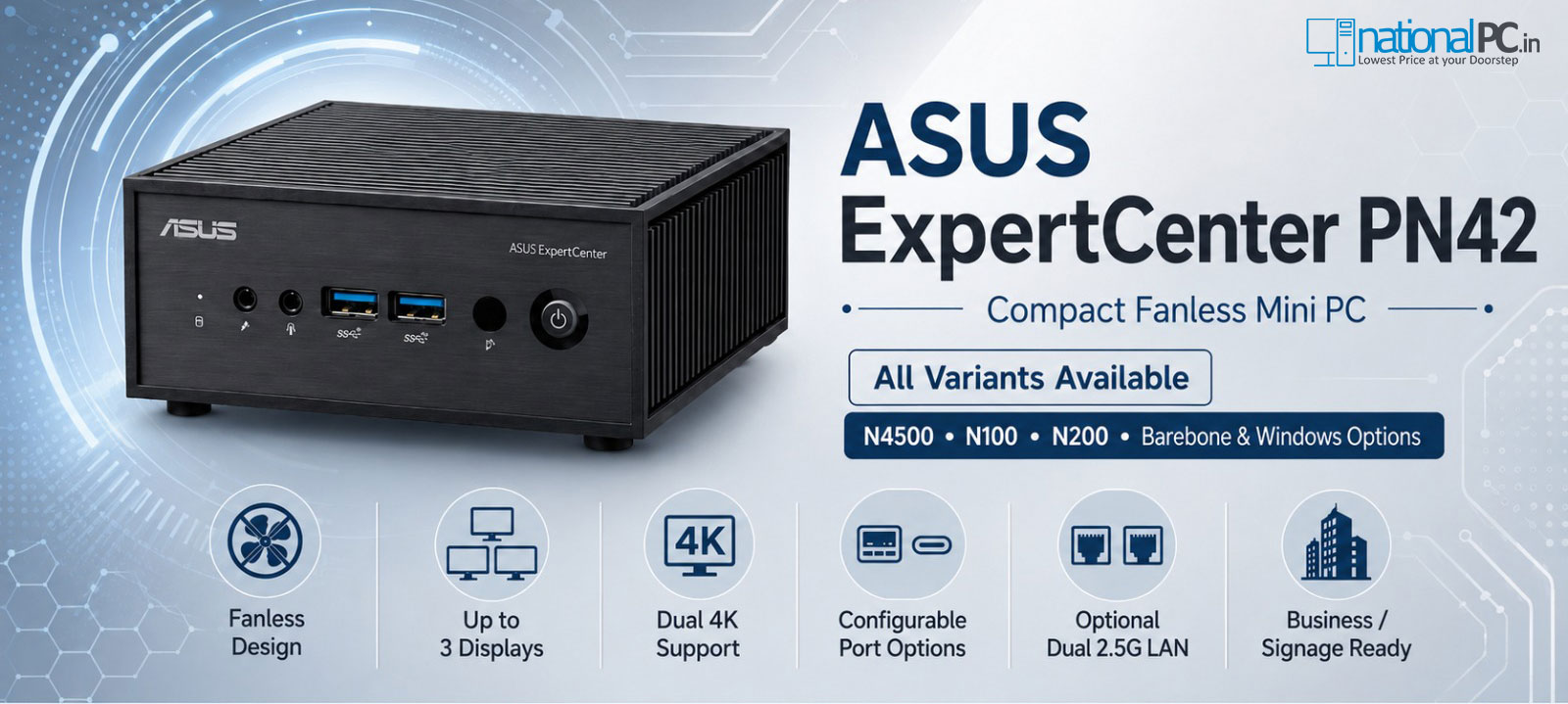ASUS ExpertCenter PN42 Review: Fanless Mini PC for Office, POS, Kiosk & Signage