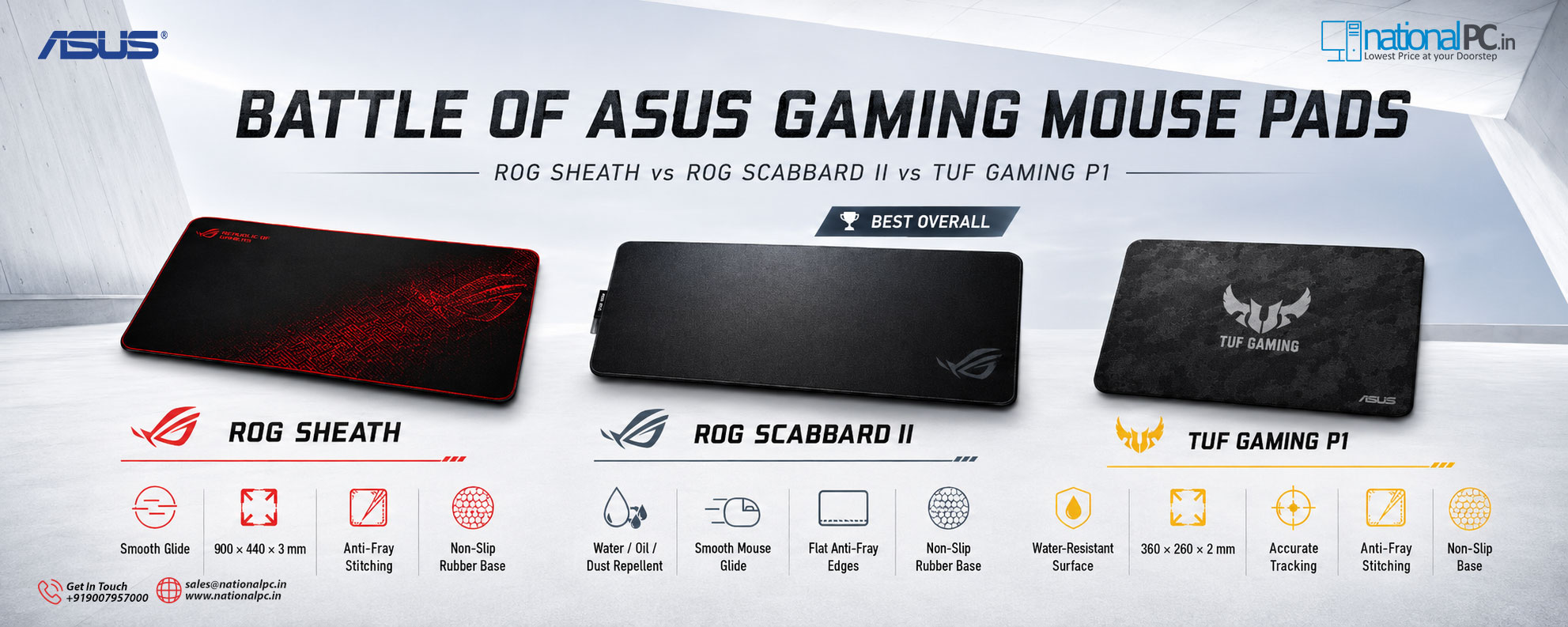 ROG Sheath vs ROG Scabbard II vs TUF Gaming P1 – Best ASUS Gaming Mouse Pad?