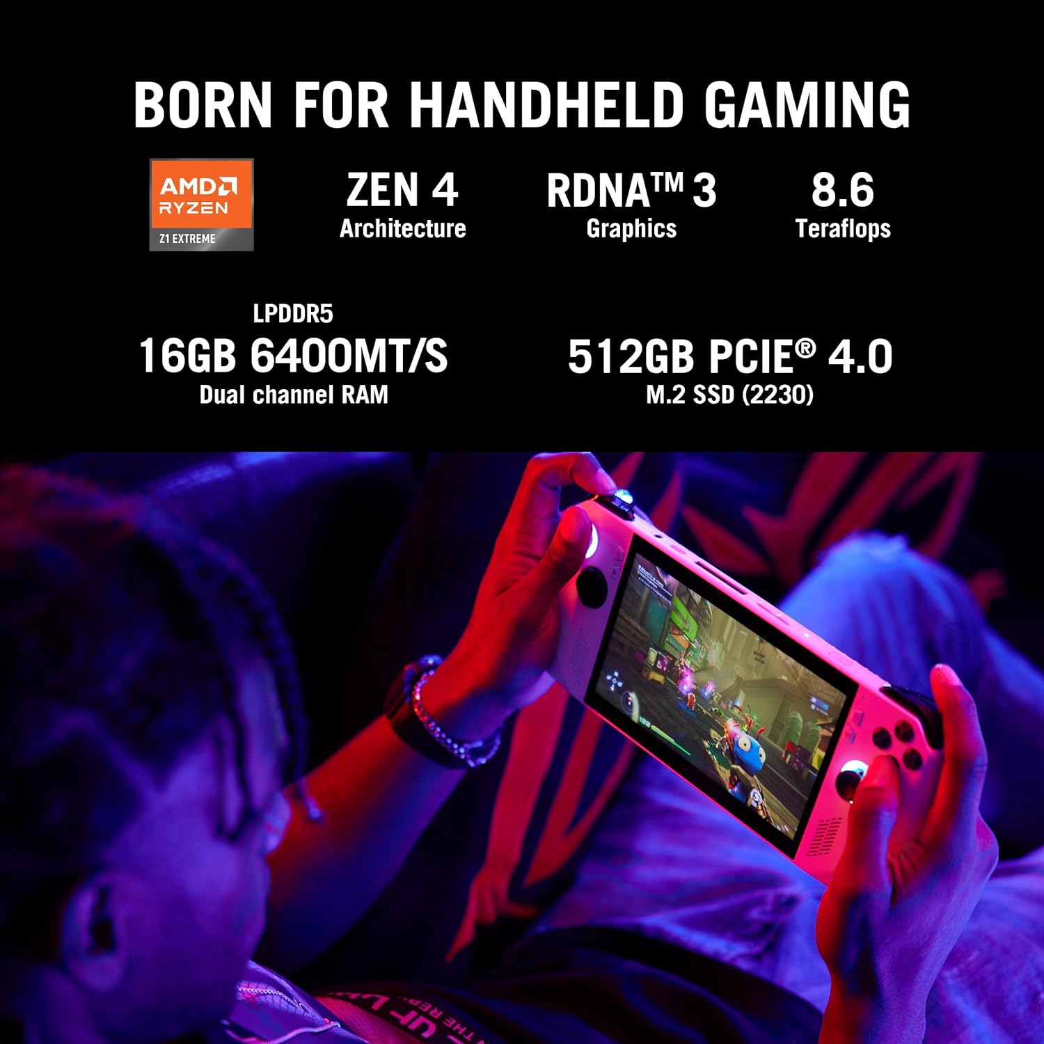 ASUS ROG Ally RC71L-NH001W Handheld Gaming Console white - image 5