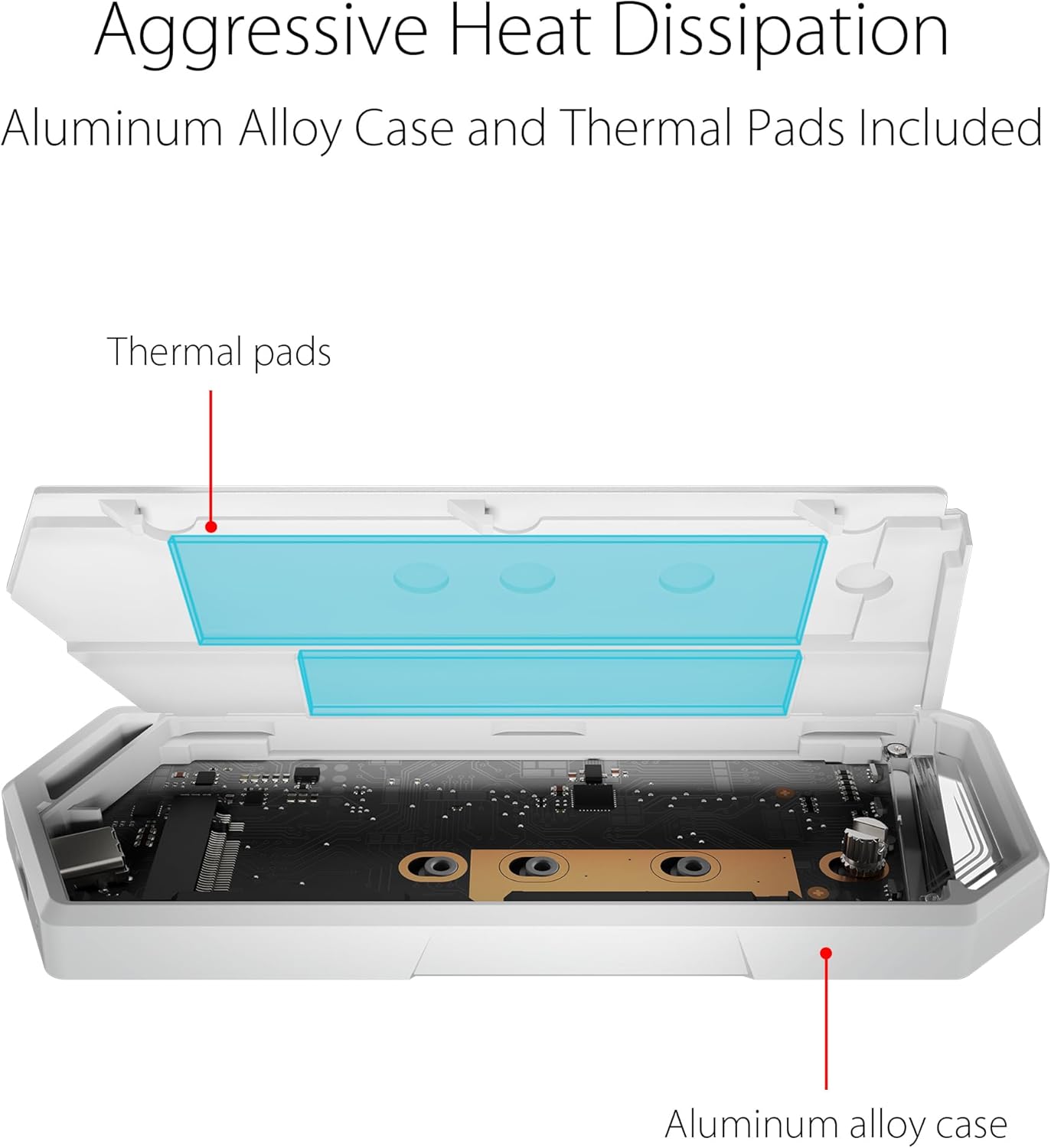 ASUS ROG Strix Arion White M.2 NVMe SSD Enclosure - image 4