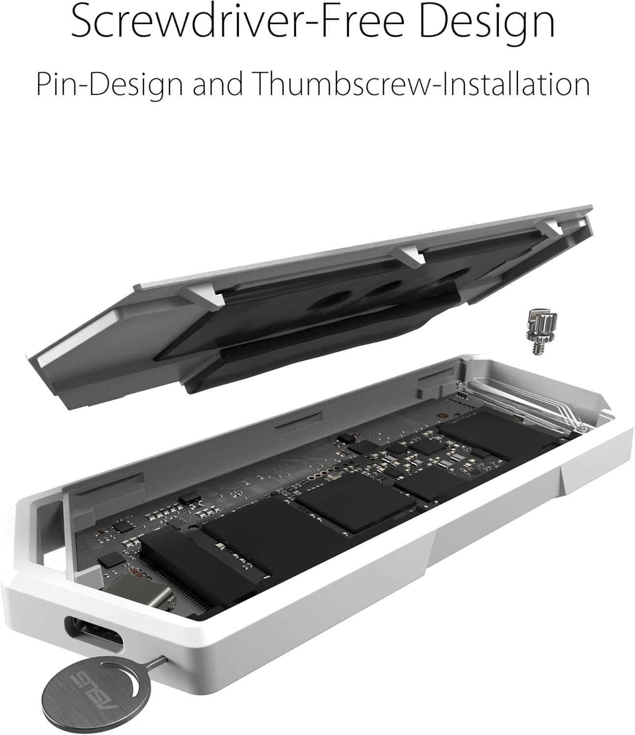 ASUS ROG Strix Arion White M.2 NVMe SSD Enclosure - image 5