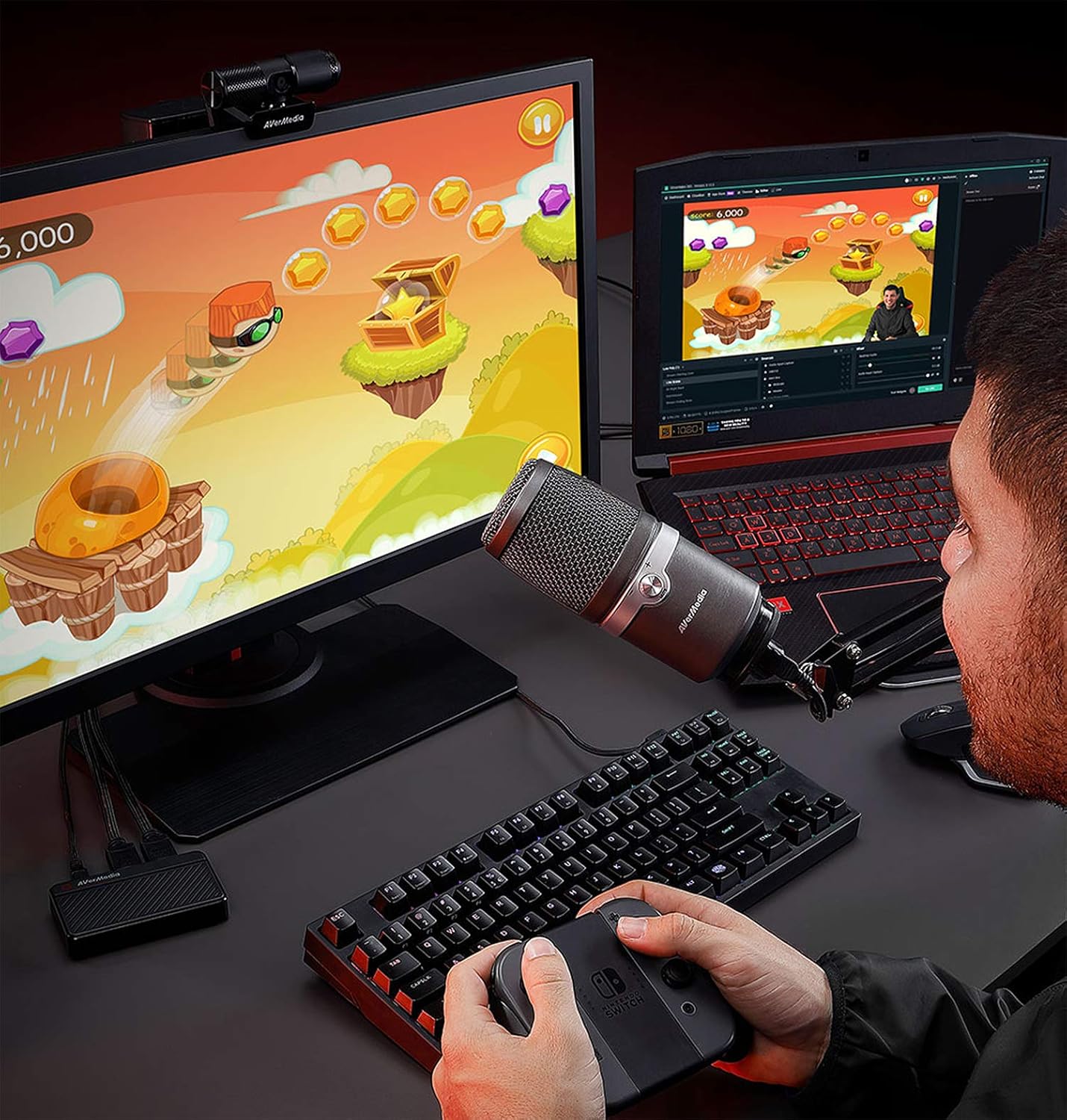Avermedia BO311 Live Streamer Bundle with Capture Card and webcam - image 6