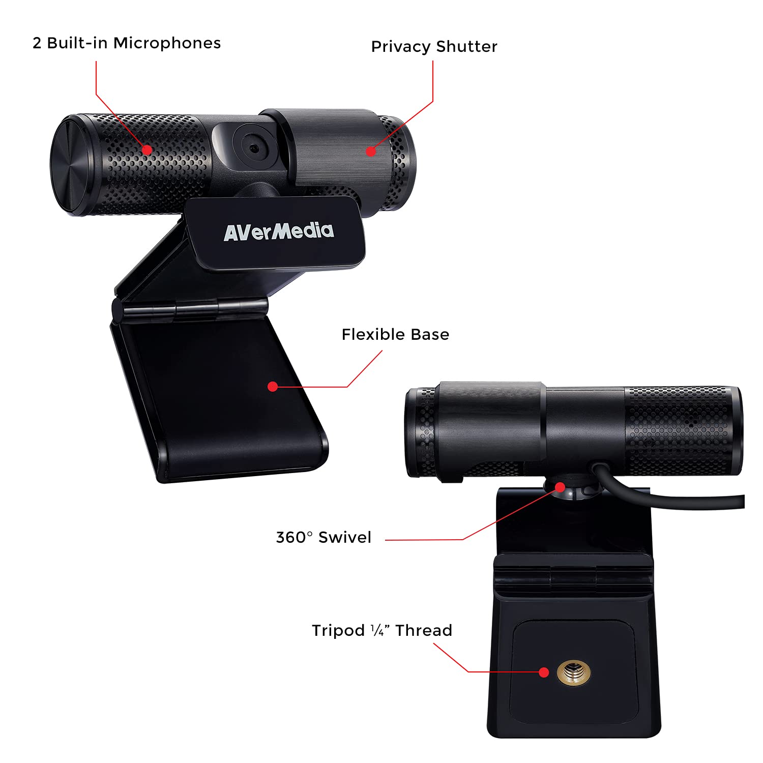 Avermedia PW313 Black Webcam - image 3