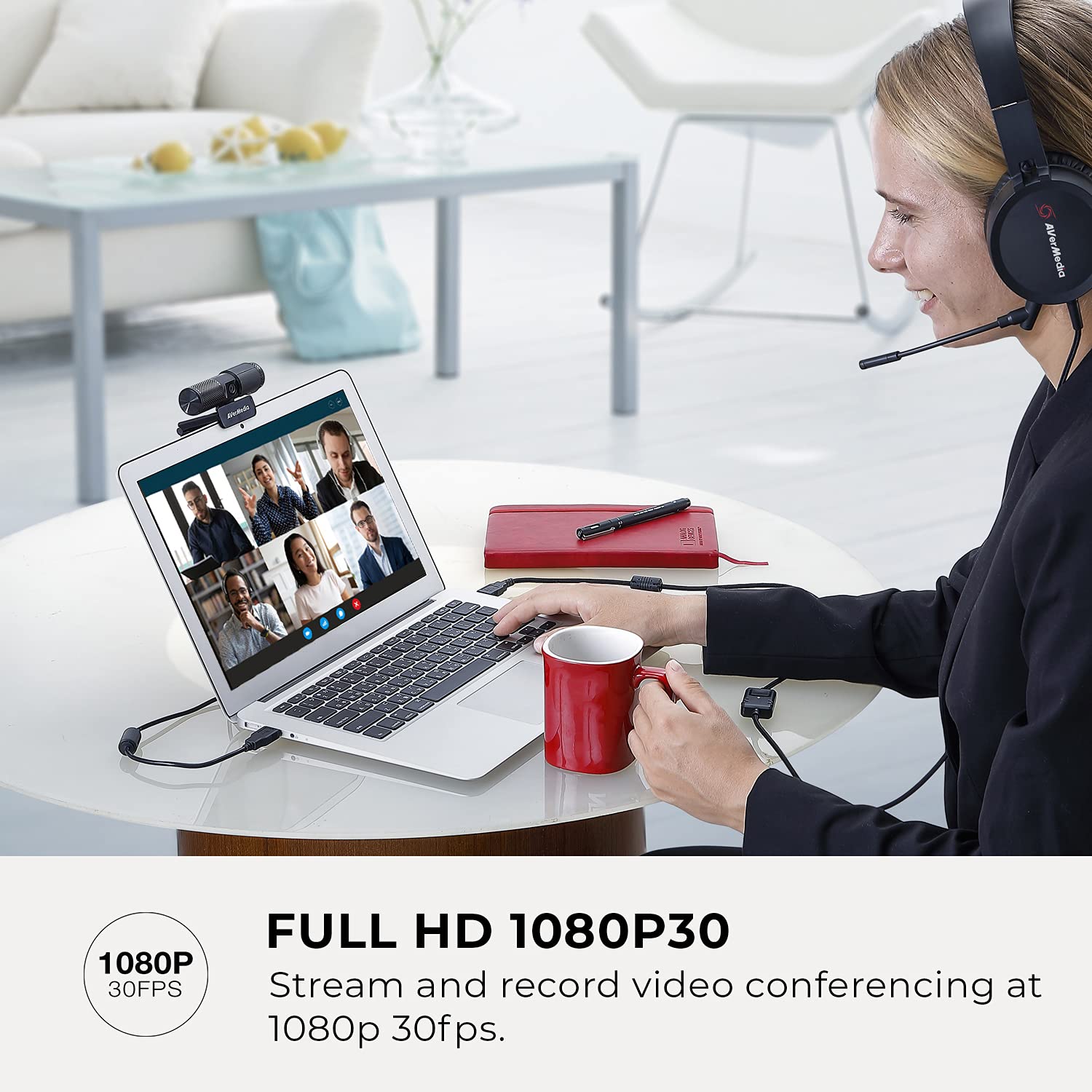 Avermedia PW313 Black Webcam - image 6