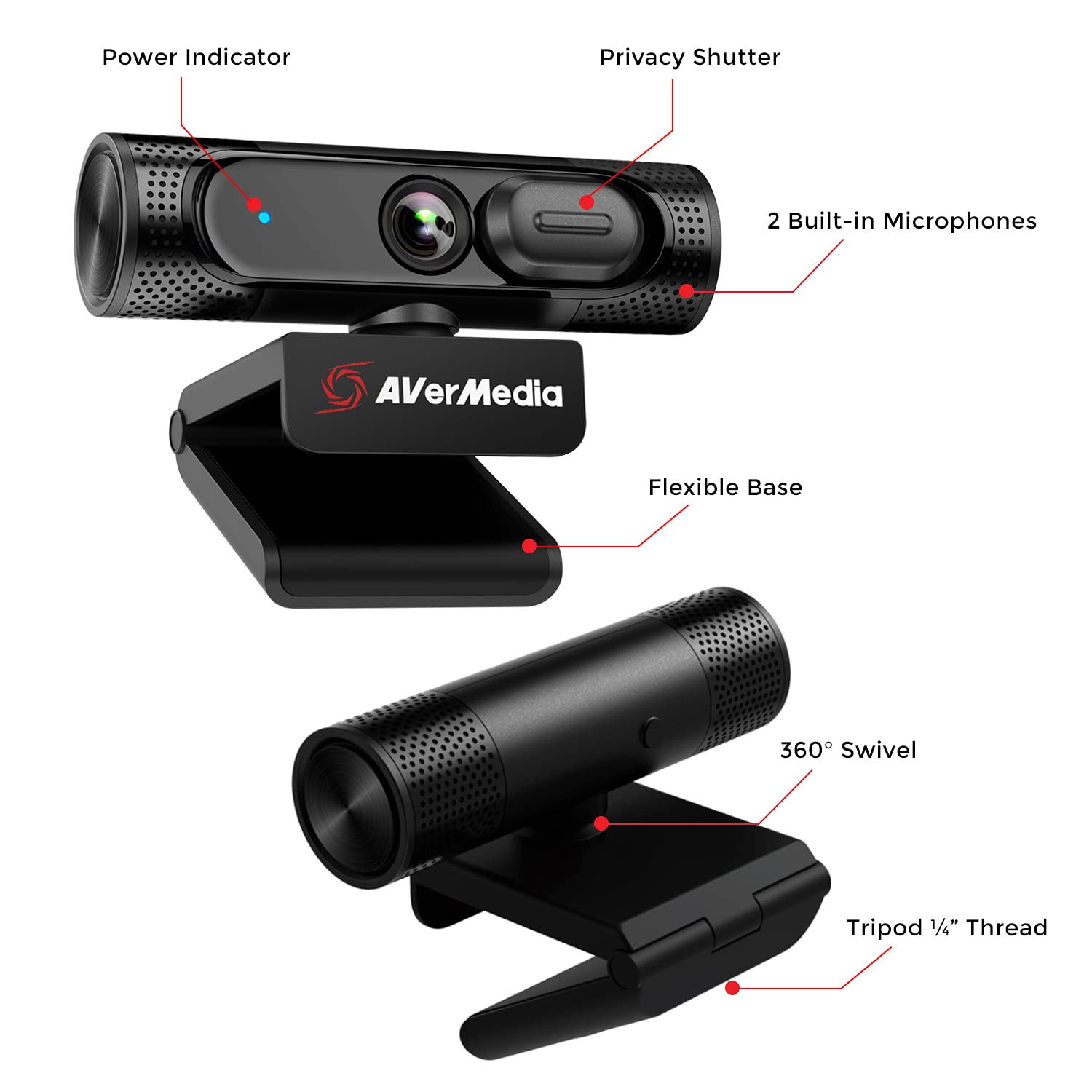 Avermedia PW315 Black Webcam - image 2