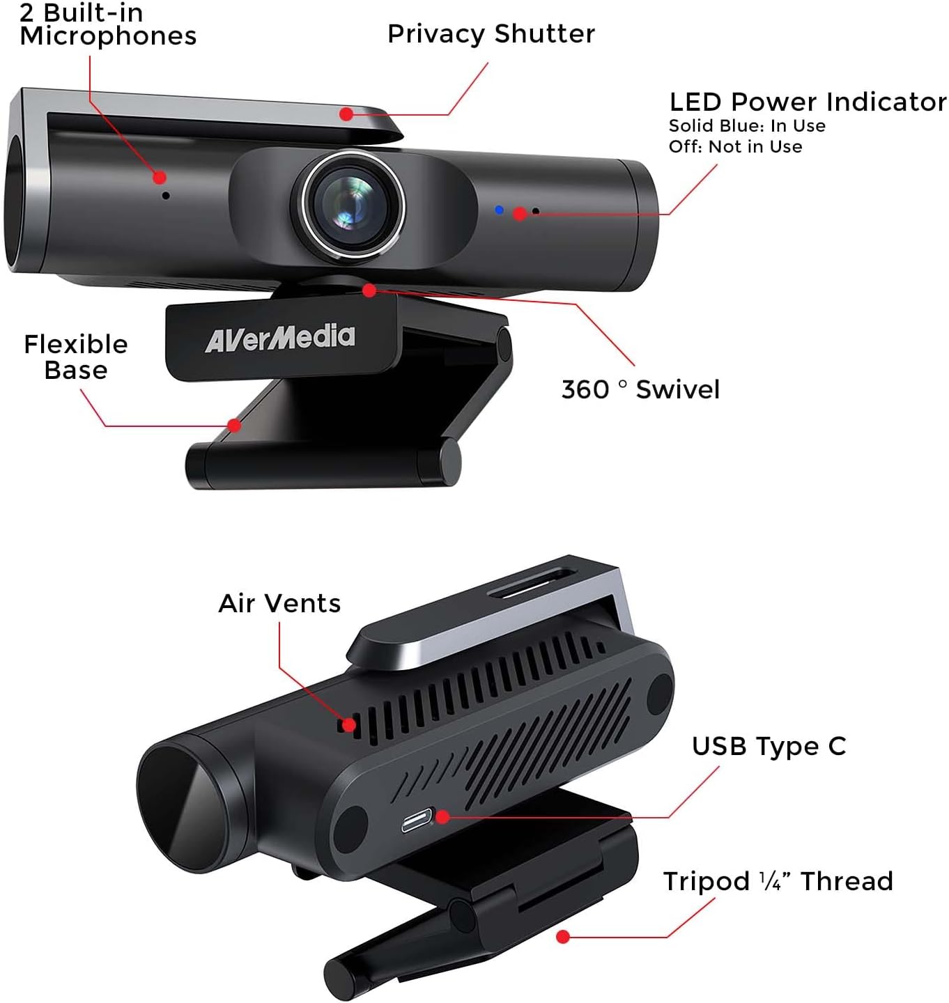 AVerMedia PW515 4K Ultra HD Business Webcam - image 3