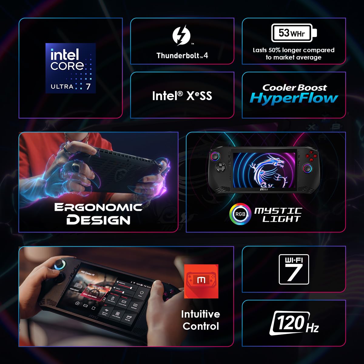 Msi Claw A1M Ultra 7 processor 155H Handheld Gaming Device - image 2