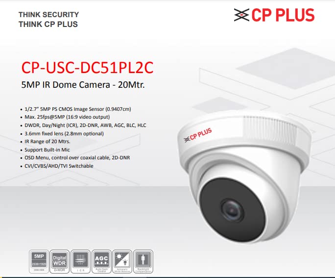 CP Plus Orange Series CP-USC-DC51PL2C Dome Camara - image 2