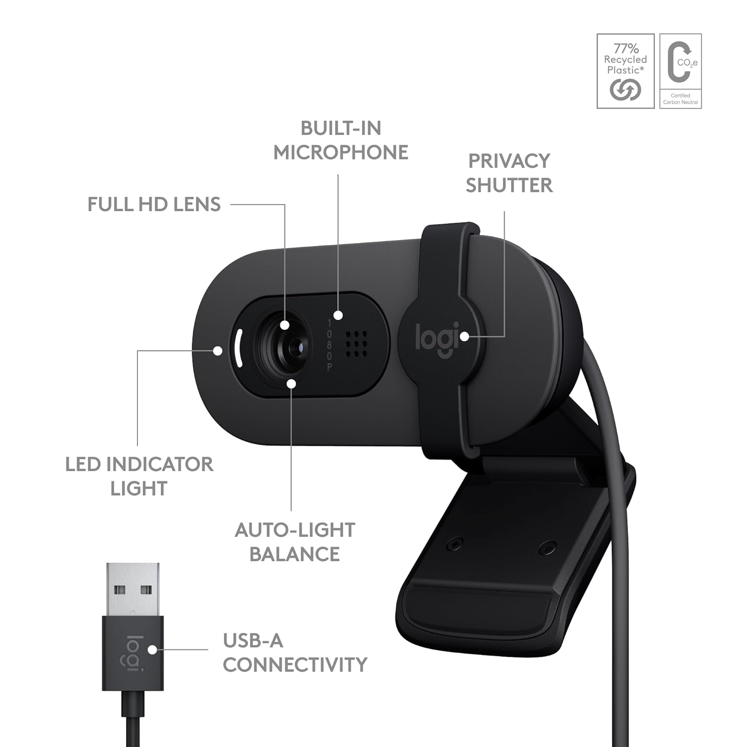 Logitech Brio 100 Full HD Webcam - image 6