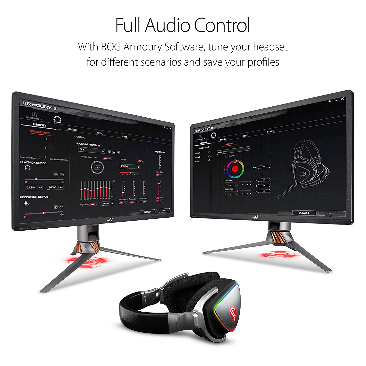 ASUS ROG Delta RGB gaming headset with Hi-Res ESS Quad-DAC, circular RGB lighting effect and USB-C connector for PCs, consoles and mobile gaming - image 9