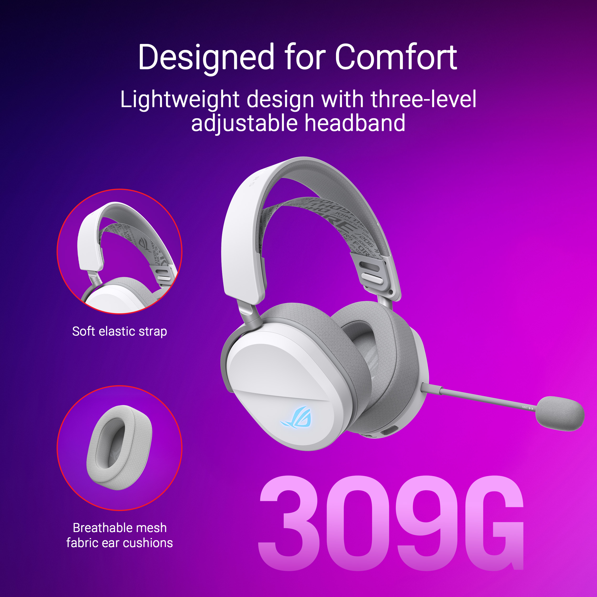 ASUS ROG Pelta White Wireless RGB Gaming Headset - image 2