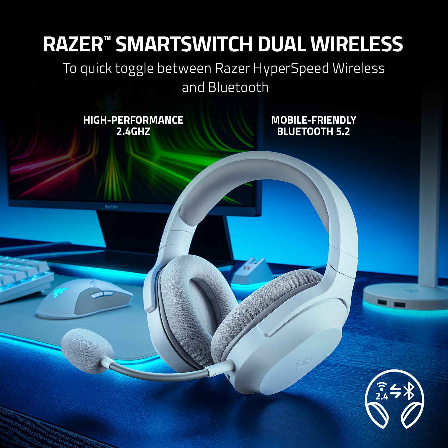 Razer Barracuda X Wireless Gaming Headset White - image 2