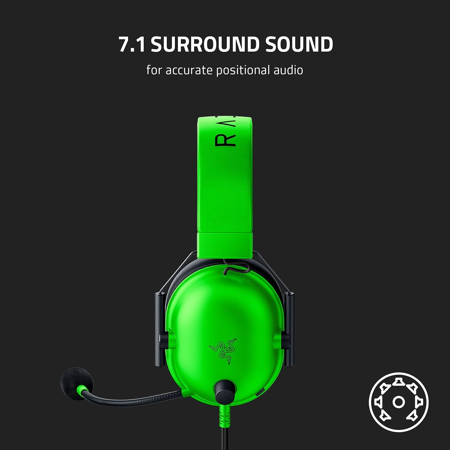 Razer BlackShark V2 X 7.1 Gaming Headset Green - image 6