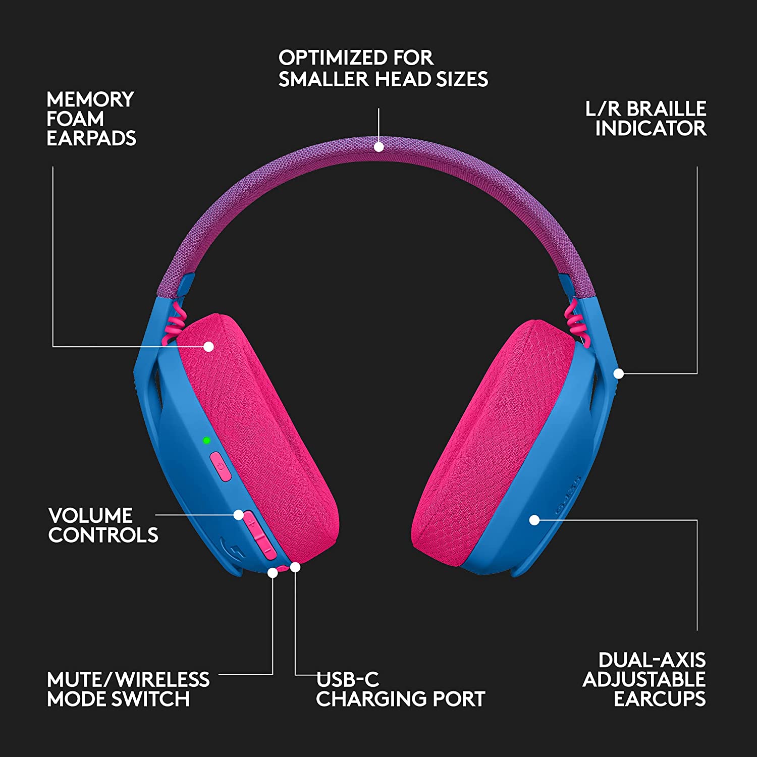 Logitech G435 Wireless Gaming Headset Blue - image 9