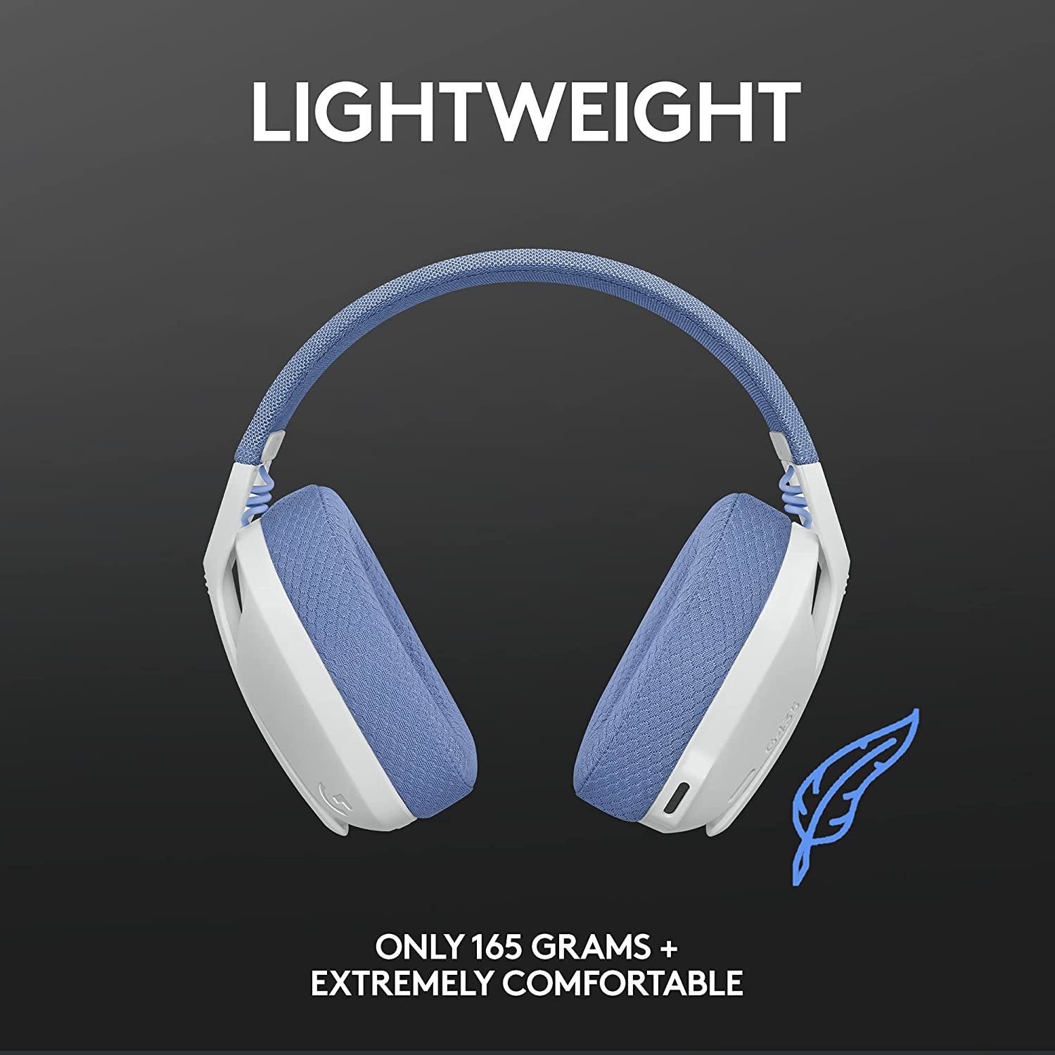 Logitech G435 Wireless Gaming HeadsetÂ White-Lilac - image 5