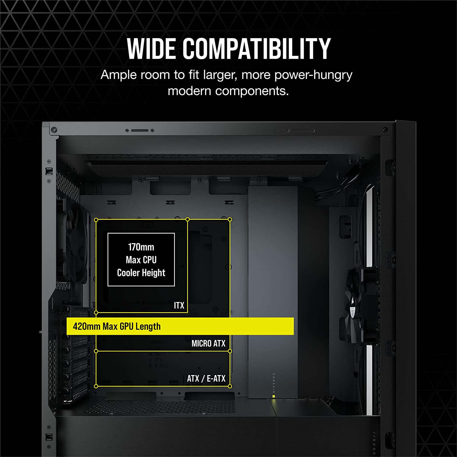 Corsair 5000D Airflow Tempered Glass ATX PC Case - Black - image 8