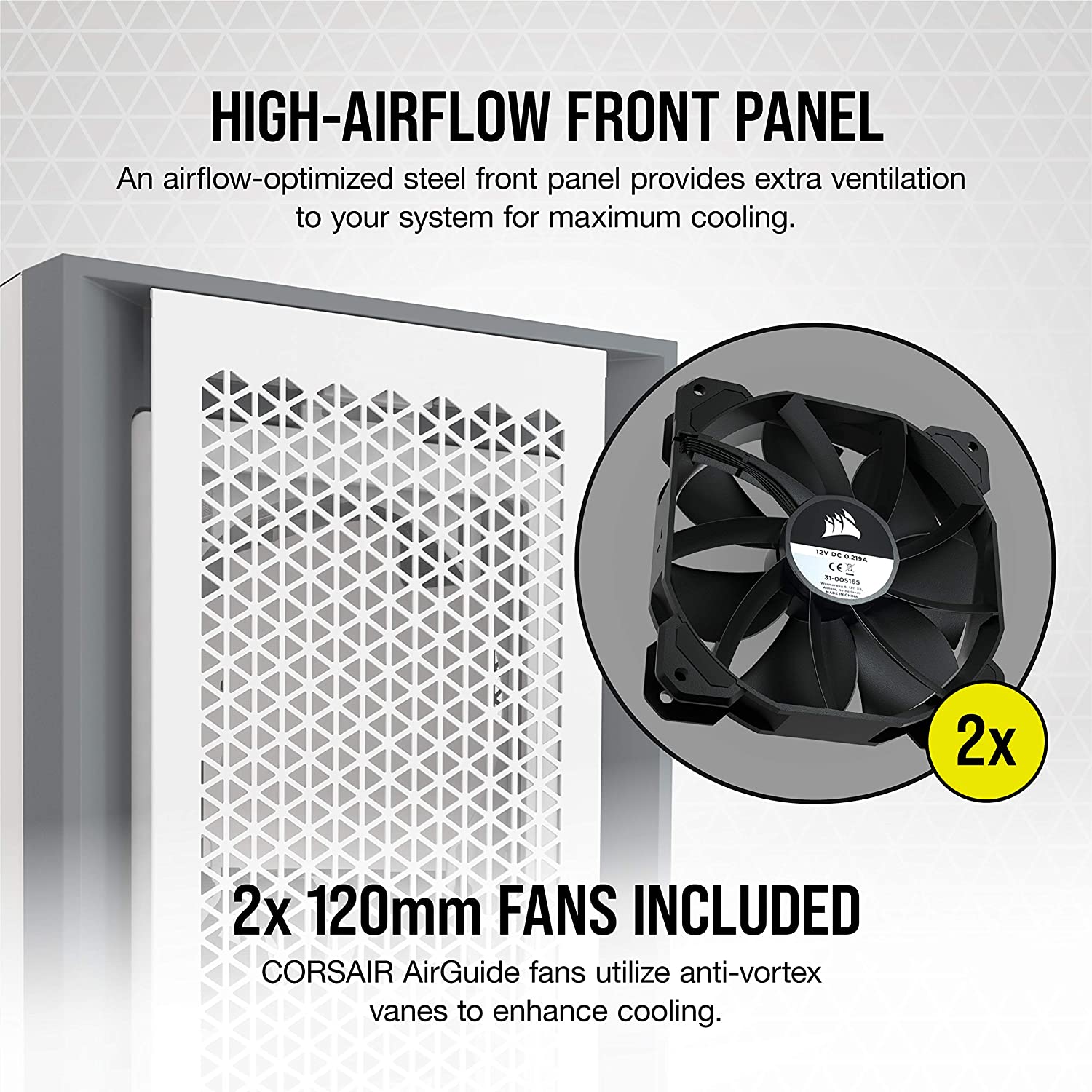 Corsair 5000D Airflow Tempered Glass ATX PC Case - White - image 4