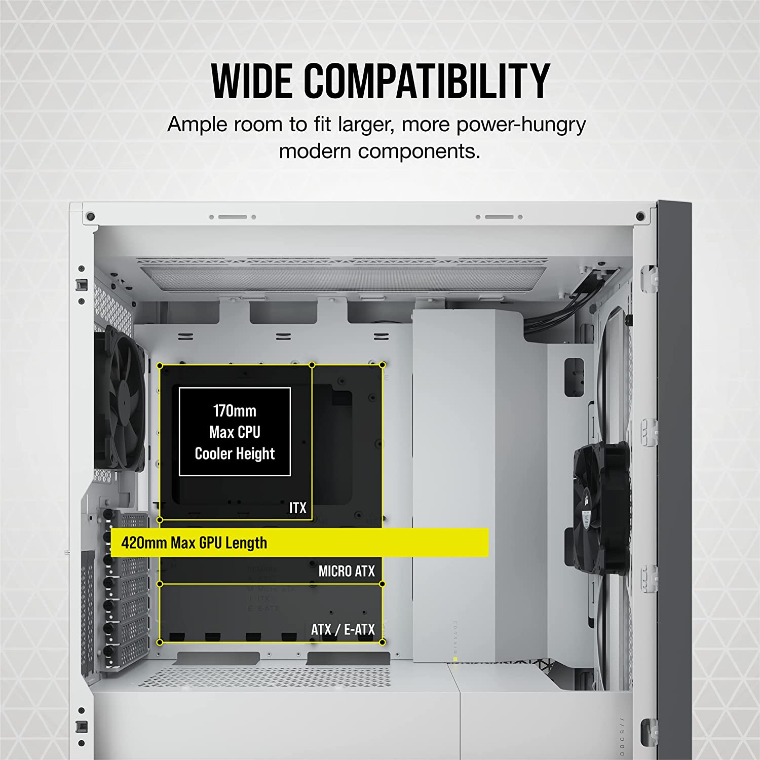Corsair 5000D Airflow Tempered Glass ATX PC Case - White - image 7