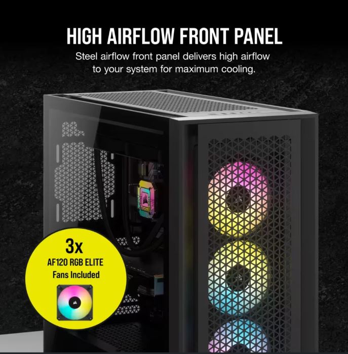 Corsair iCUE 5000D RGB AIRFLOW Mid-Tower Case, Black - image 3