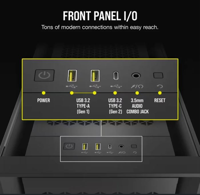 Corsair iCUE 5000D RGB AIRFLOW Mid-Tower Case, Black - image 6
