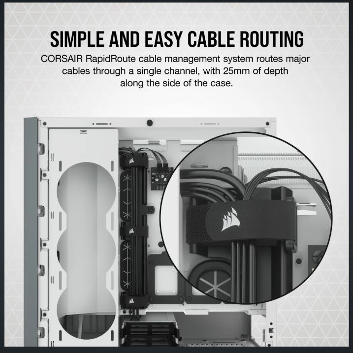 Corsair 5000D Tempered Glass Mid-Tower ATX PC Case — White - image 4