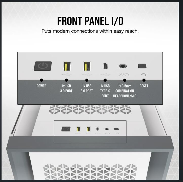 Corsair 5000D Tempered Glass Mid-Tower ATX PC Case — White - image 6