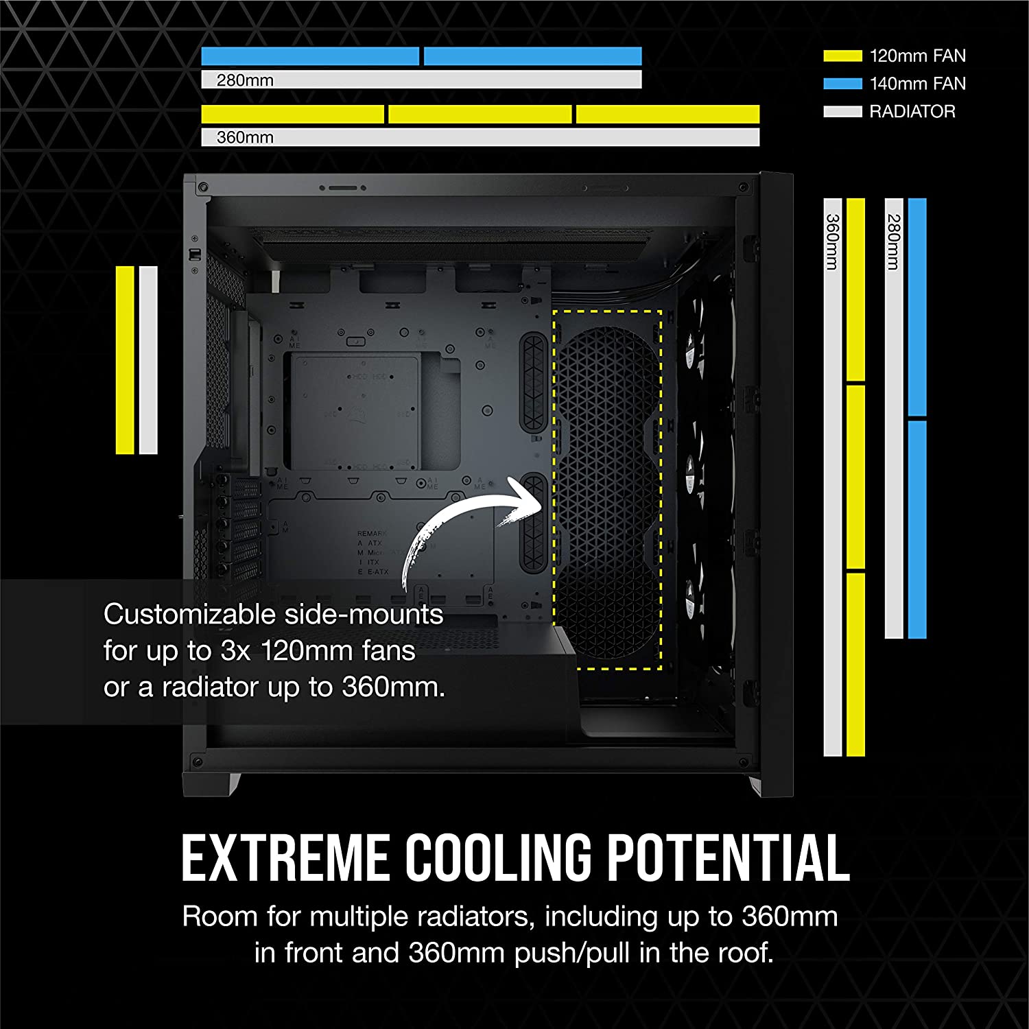 Crosair iCUE 5000X RGB Tempered Glass ATX PC Case — Black - image 5