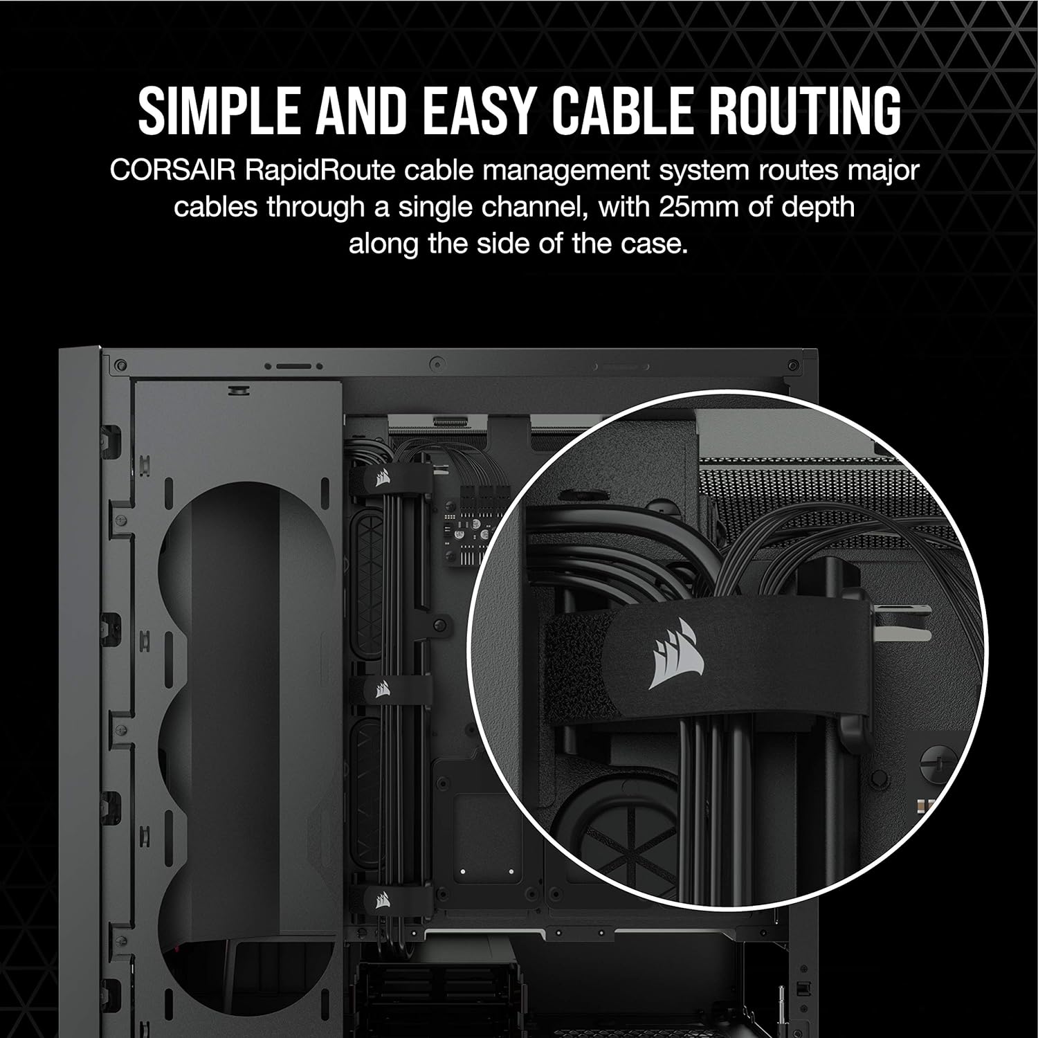 Crosair iCUE 5000X RGB Tempered Glass ATX PC Case — Black - image 6