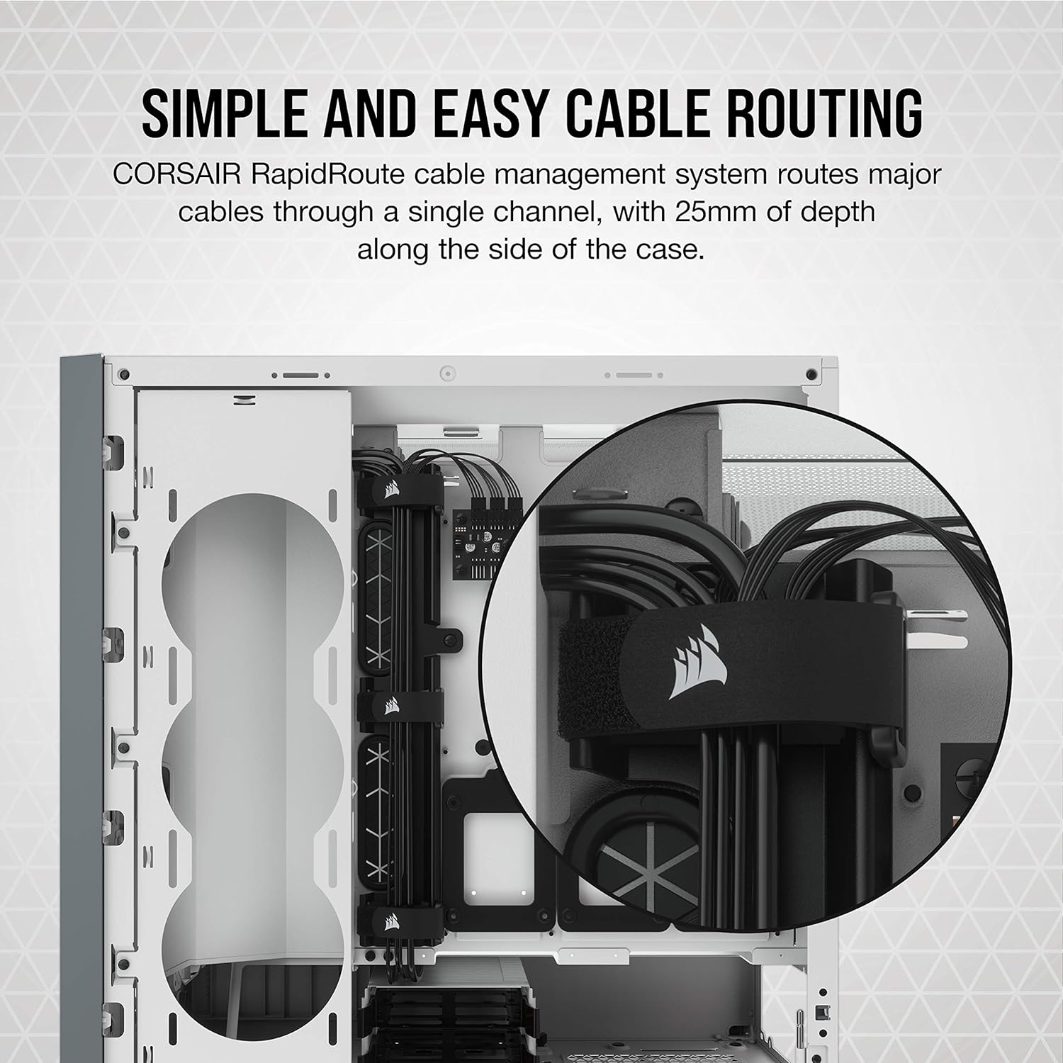 Corsair iCUE 5000X RGB Tempered Glass ATX PC Case — White - image 6