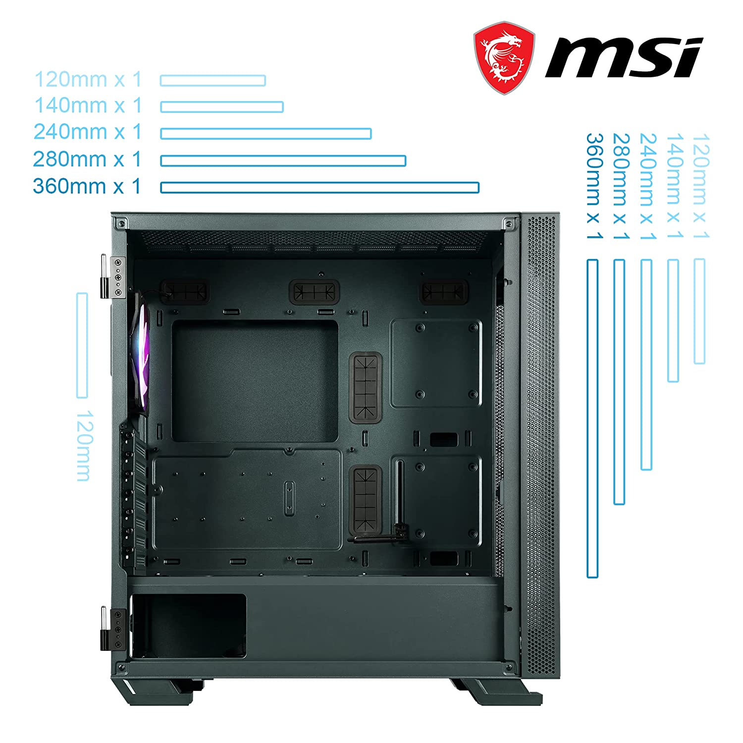MSI Vampiric 300R Midnight Green Gaming Cabinet - image 5