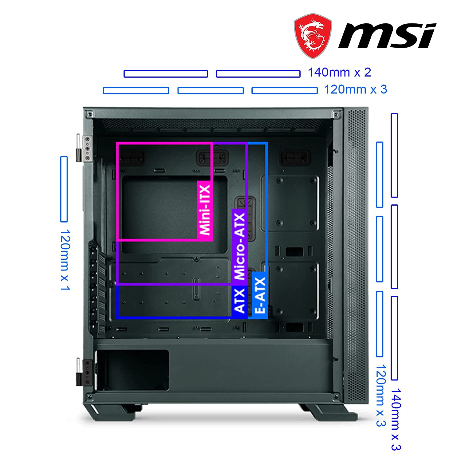 MSI Vampiric 300R Midnight Green Gaming Cabinet - image 6