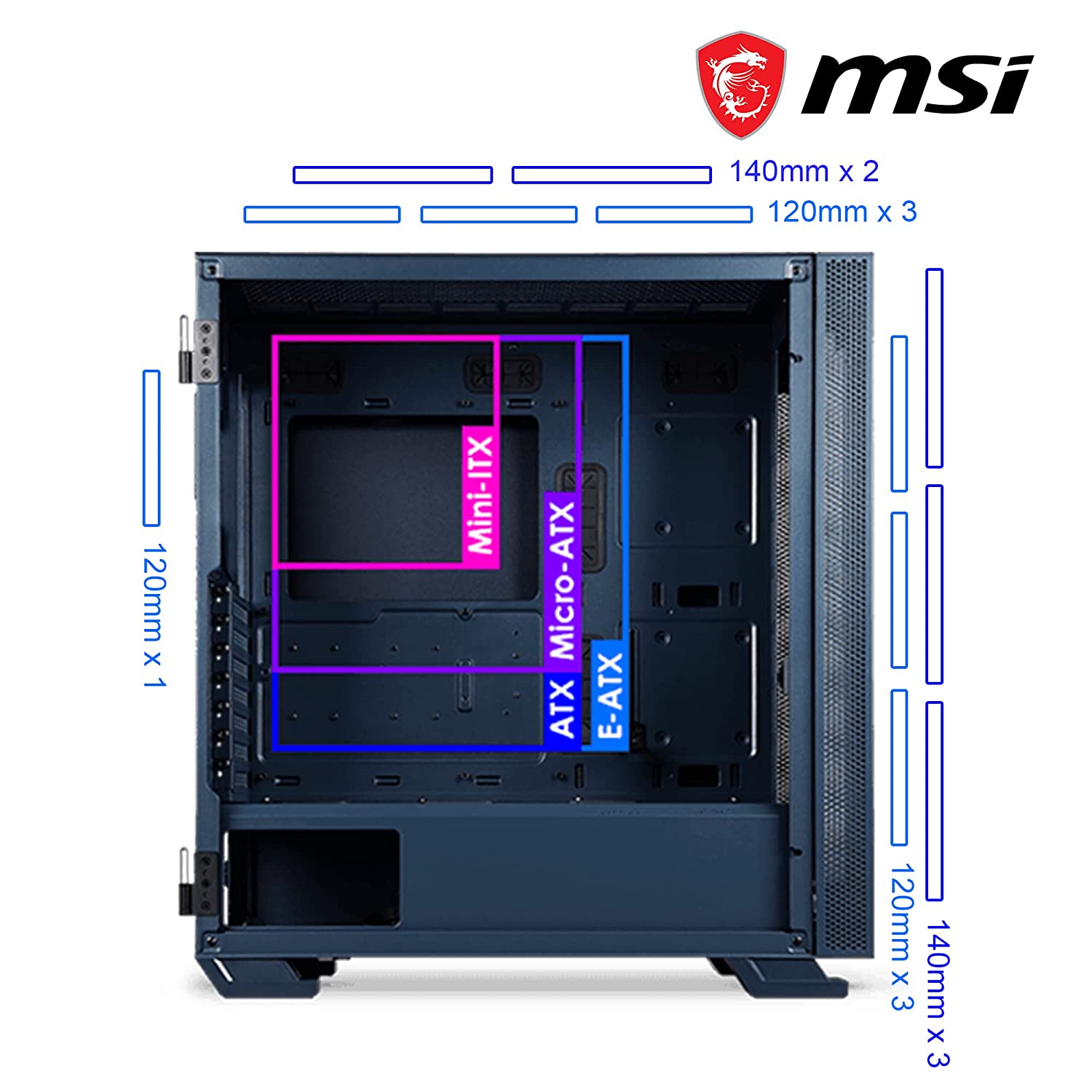 Msi MAG Vampiric 300R Pacific Blue Gaming Cabinet - image 6