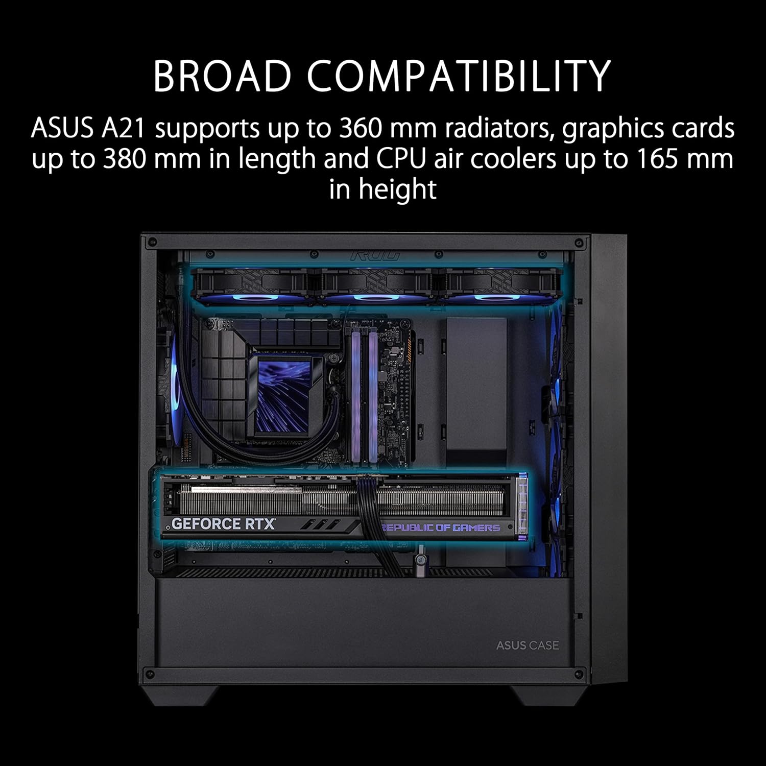 ASUS A21 Black Micro-ATX PC Case - image 3