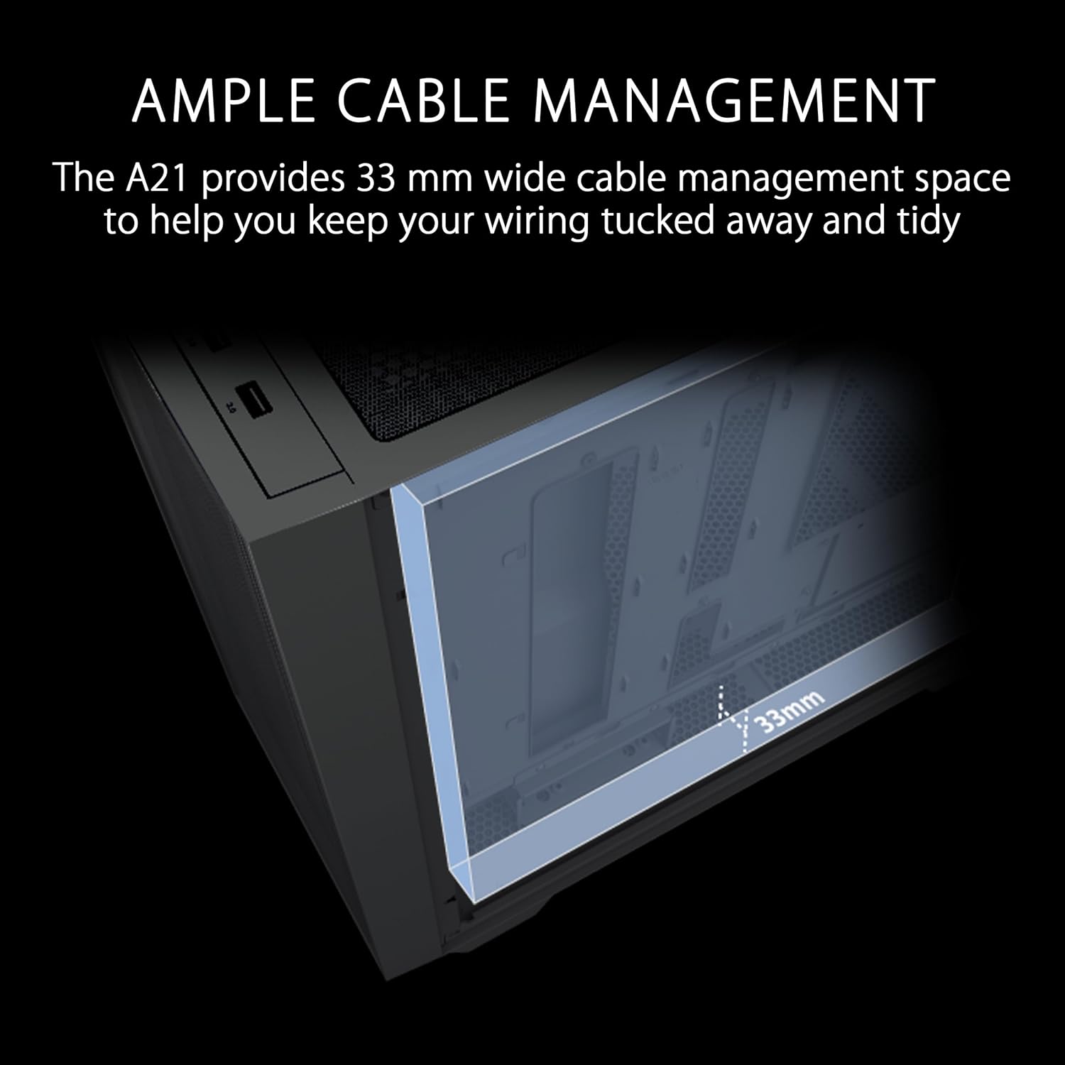 ASUS A21 Black Micro-ATX PC Case - image 5
